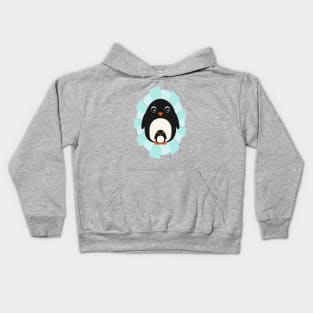 Baby and daddy penguins Kids Hoodie